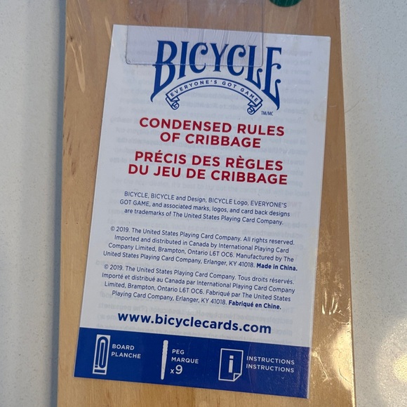 Bicycle Cribbage Board New In Packaging - Picture 5 of 5